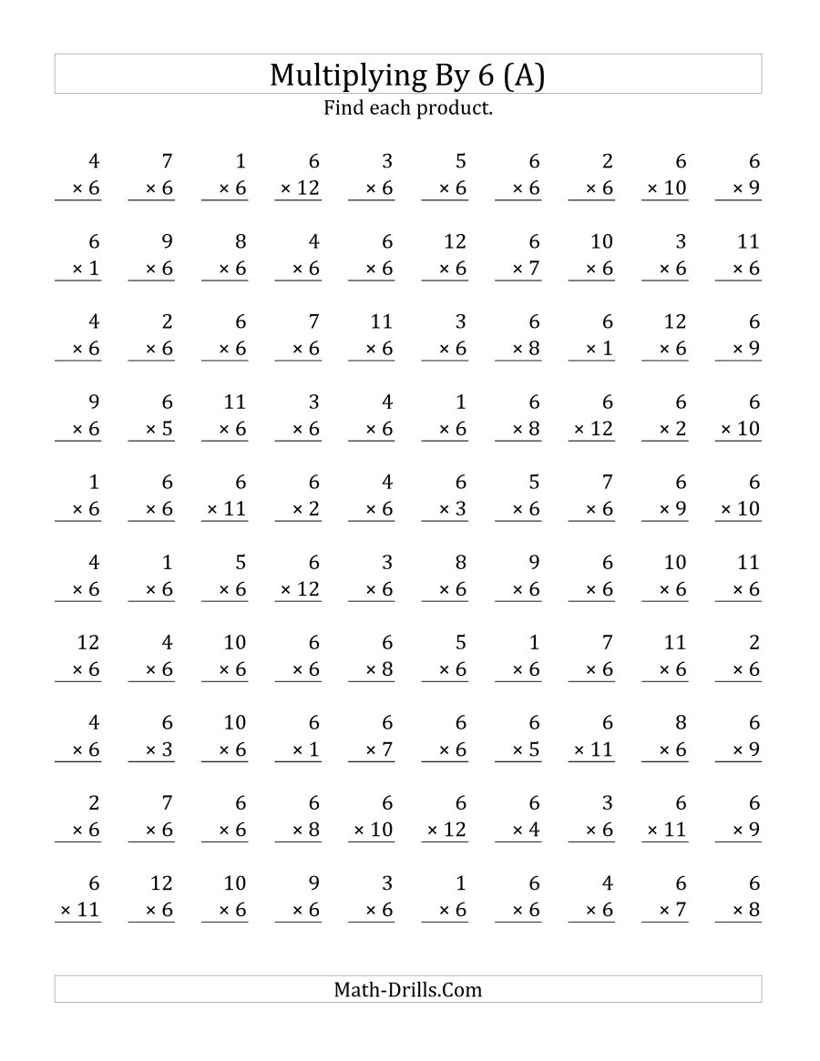 Multiplication Worksheets 6 9 51693
