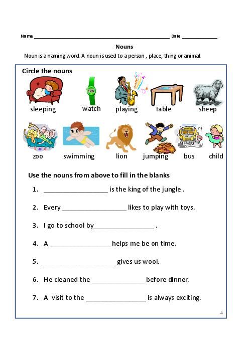 Nouns Exercises For First Grade  Common Proper Nouns Worksheet 2nd