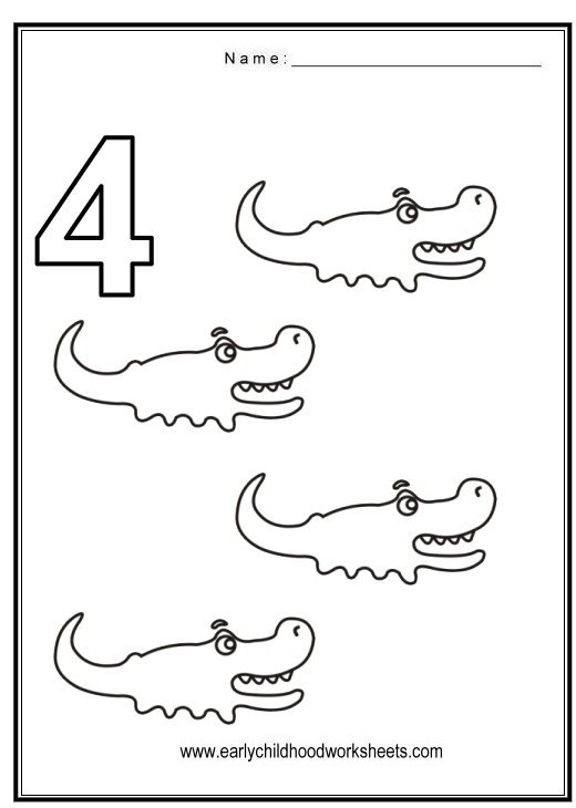 Number 4 Worksheets For Preschool The Best Worksheets Image