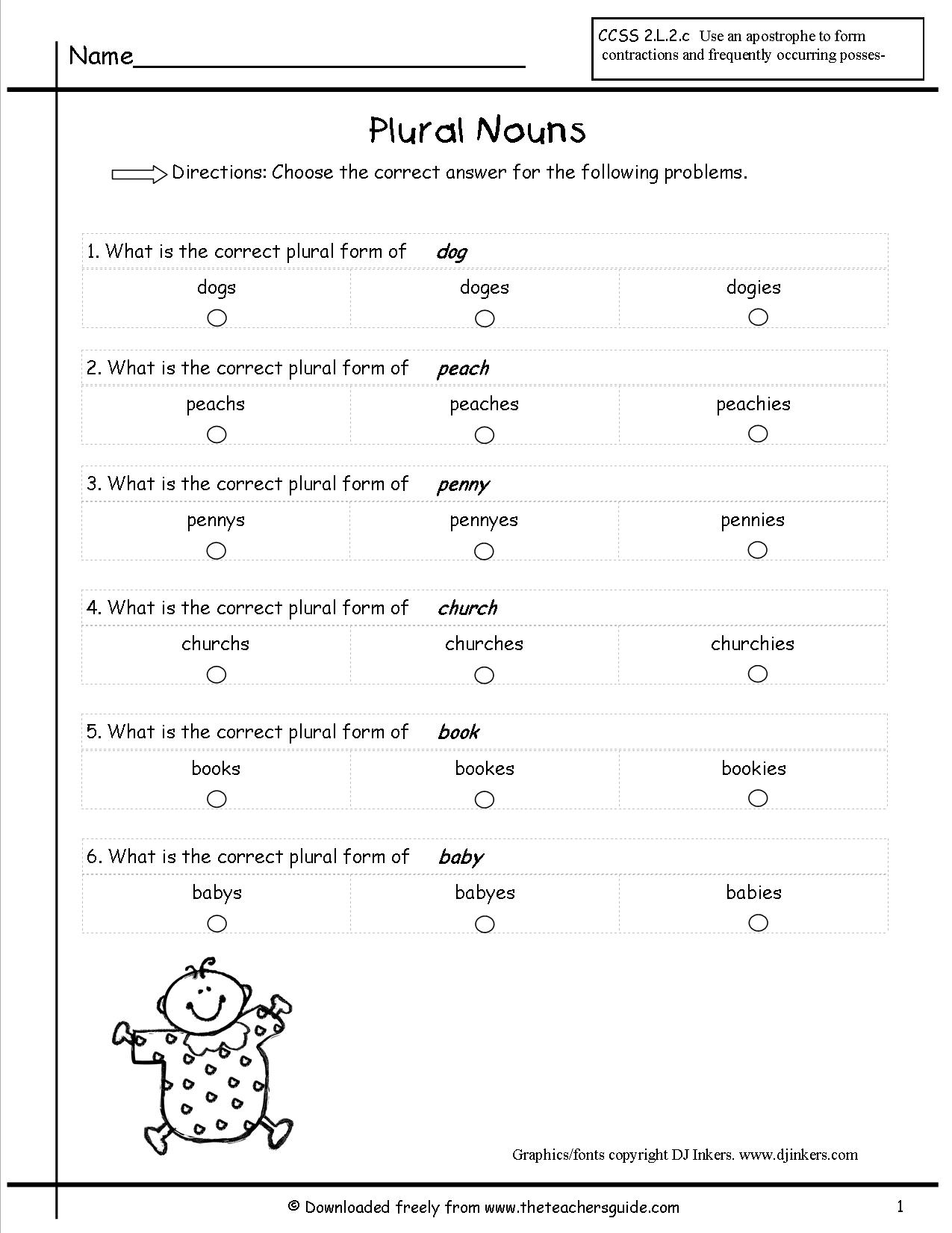 Plural Singular Nouns All Things Grammar And Worksheet