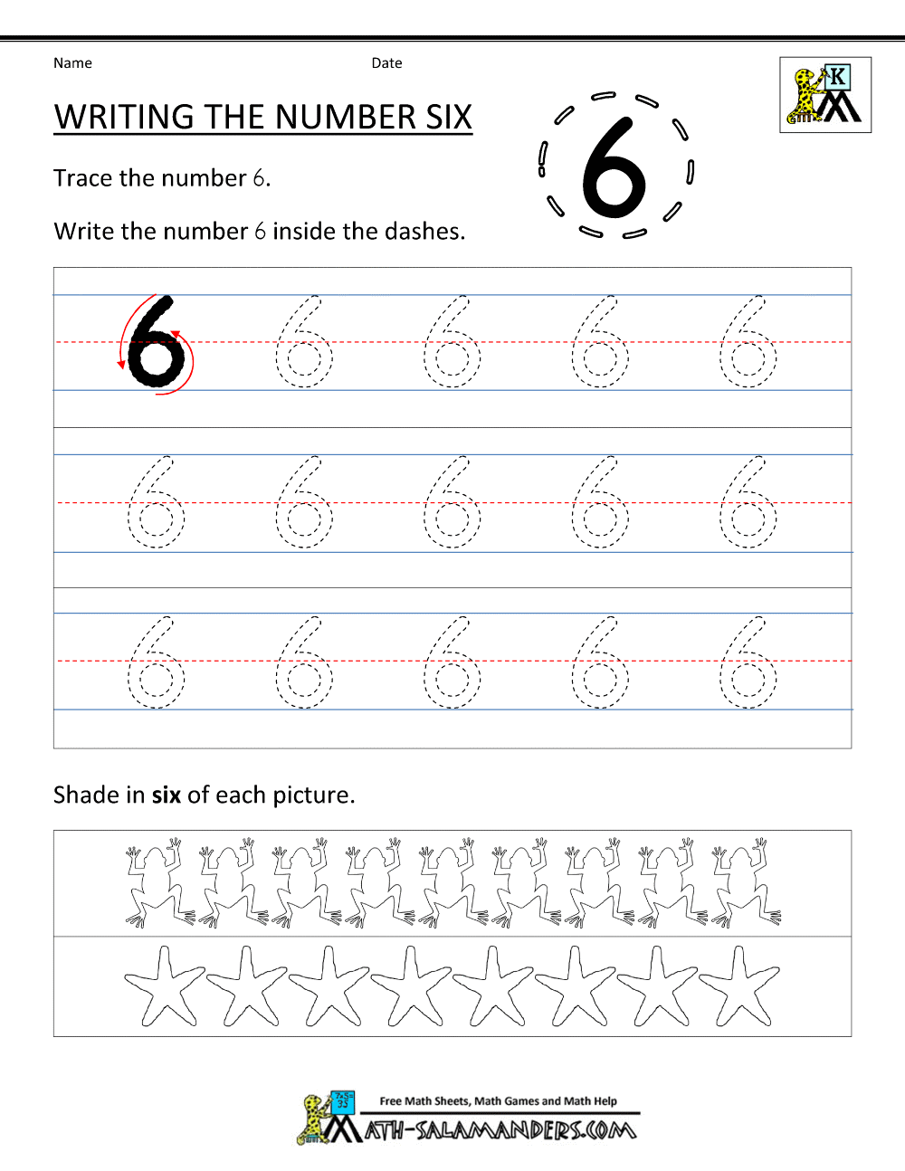 Preschool Worksheet Number 6 176061