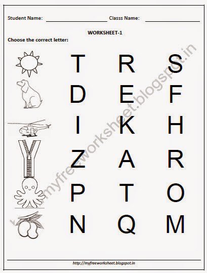 Preschool Worksheets For English 277275