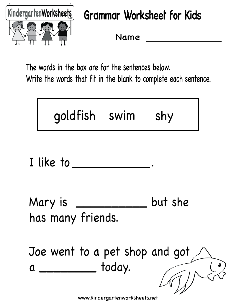Preschool Worksheets In English 1030328