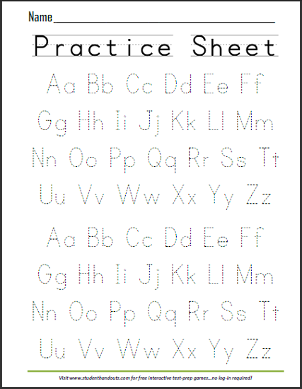 Printable Alphabet Worksheets Abcs Dashed Letters Alphabet Writing