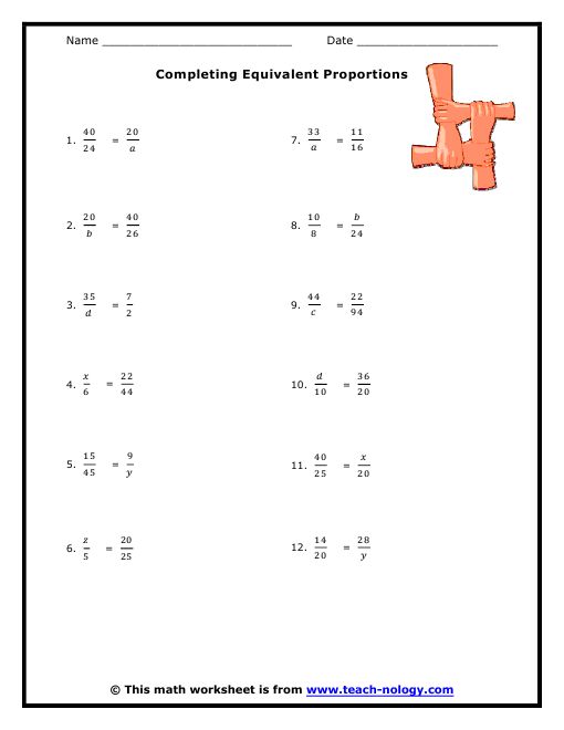Proportions Worksheets 7th Grade