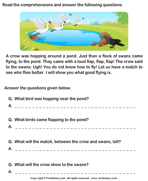 Reading Comprehension Worksheets Grade 1  1