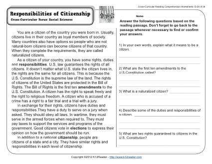 Responsibilities Of Citizenship