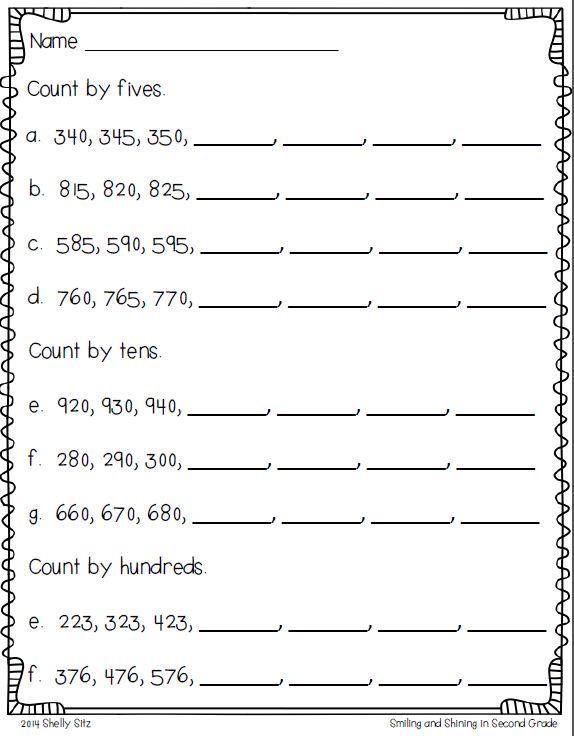 Skip Counting Worksheets For 2nd Grade The Best Worksheets Image