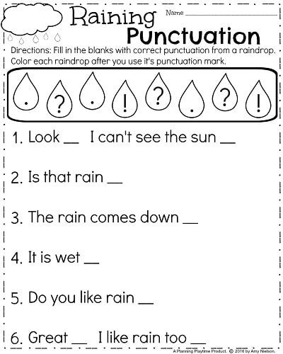 Spring Kindergarten Worksheets