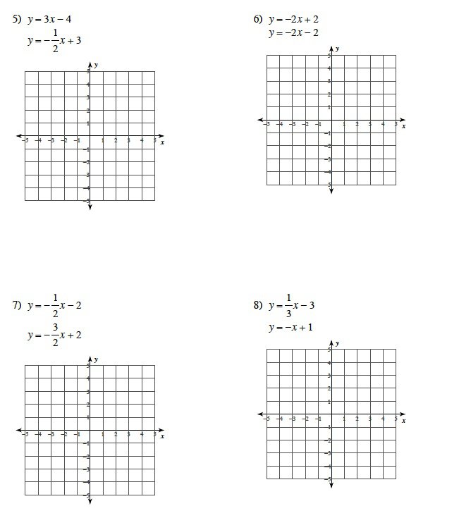 Systems Of Equations Graphing And Substitution Worksheet 476936