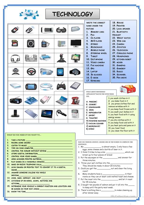 Technology Worksheet