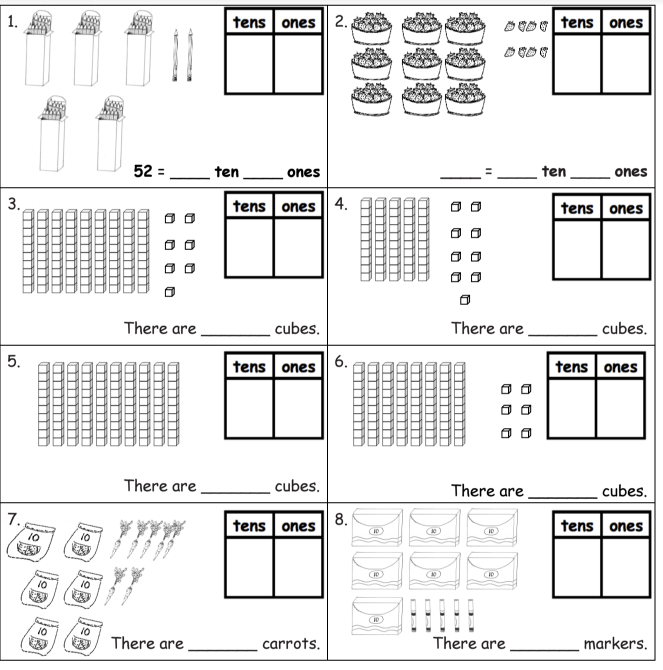 Tens And Ones Worksheets Name Tens And Ones Solutions Examples