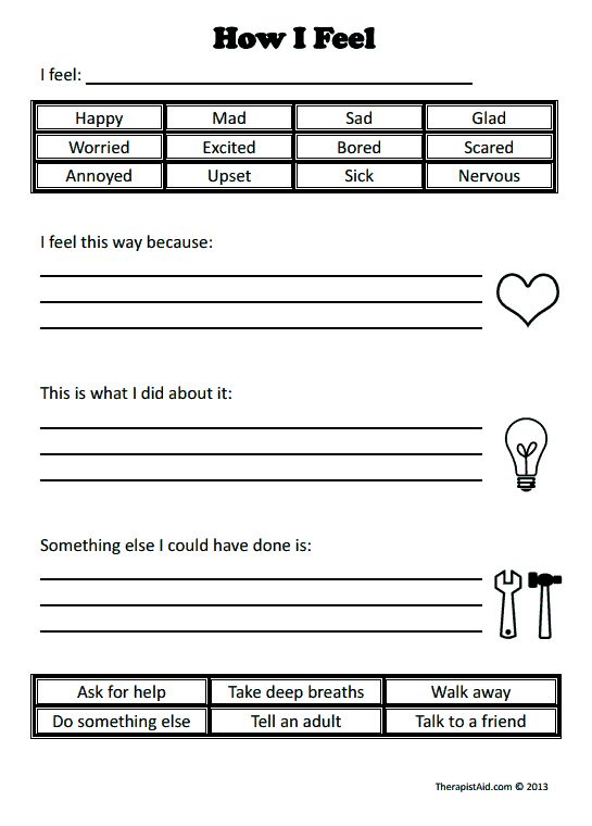 Therapy worksheets for kids