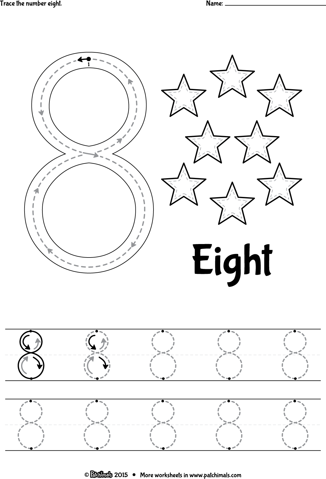 Tracing Number 8 The Best Worksheets Image Collection
