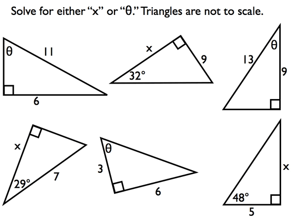 Trigonometry Worksheets Right Triangle Trig Worksheet Right | Free