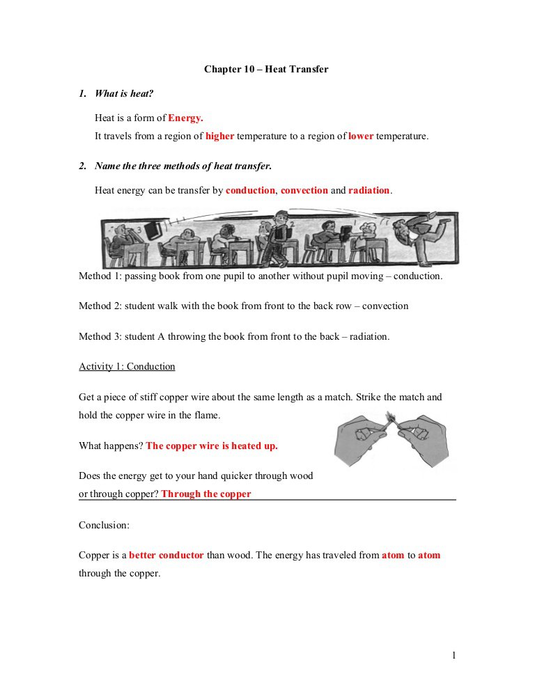 Worksheet On Heat Transfer 975991