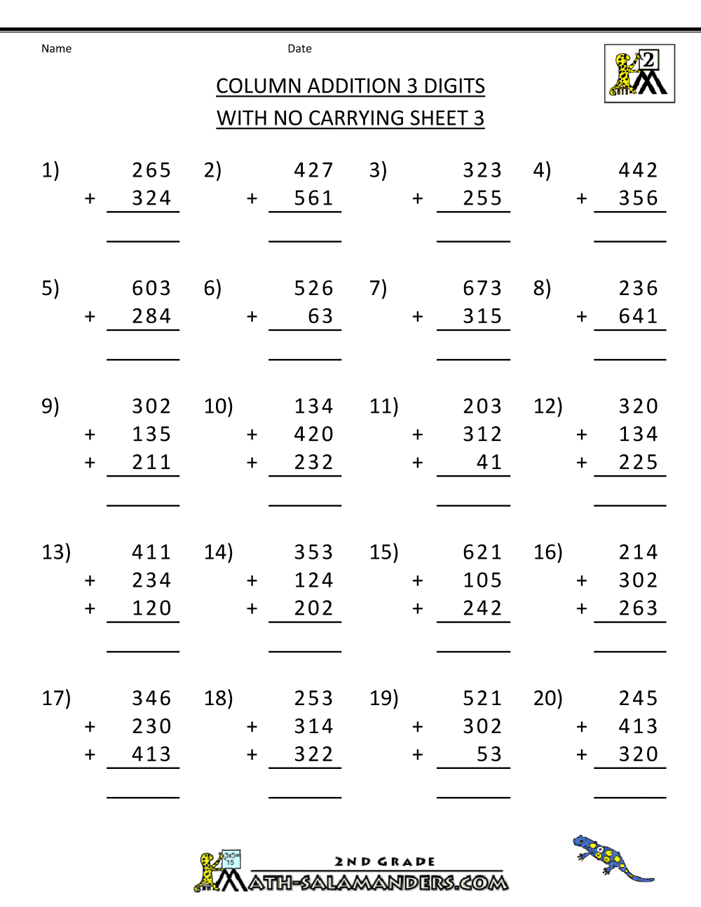 Worksheets In Math Grade 3 64512