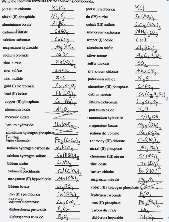 Writing Binary Formulas Worksheet Answers Naming Formulas