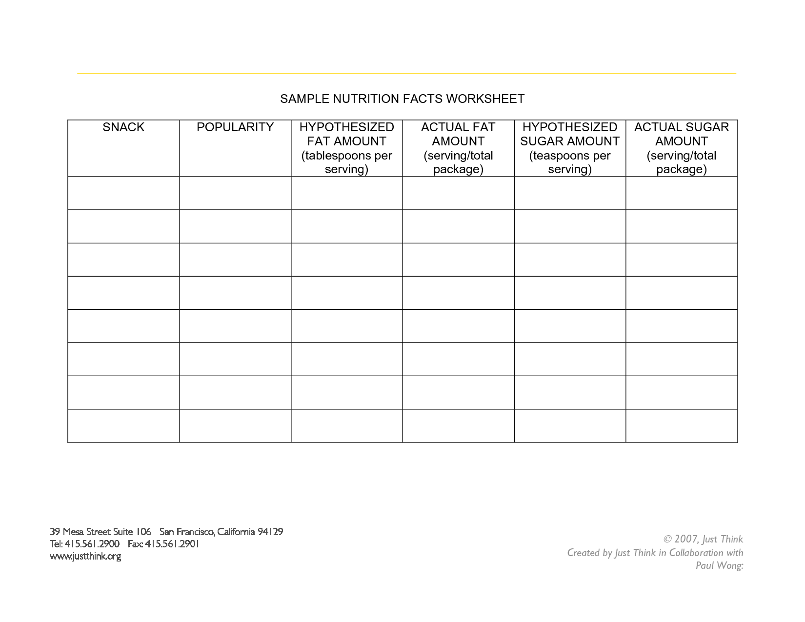 15 Best Images Of Blank Food Label Worksheet