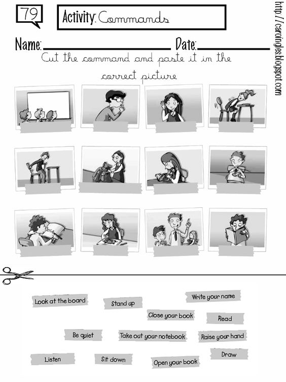 38 Classroom Worksheets, Classroom Language Interactive Worksheet