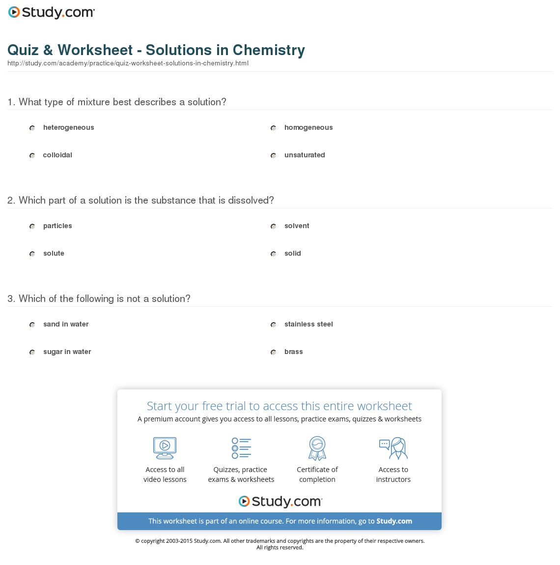 53 Chemistry Worksheets, Chemistry On Free Worksheets Samples Smoke Alarms