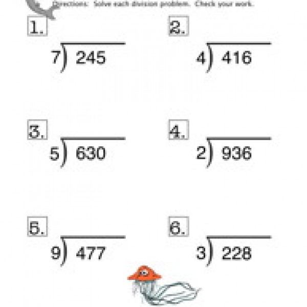 Amusing Long Division Worksheets Without Remainders For Your
