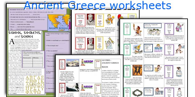 Ancient Greece Worksheets For Middle School