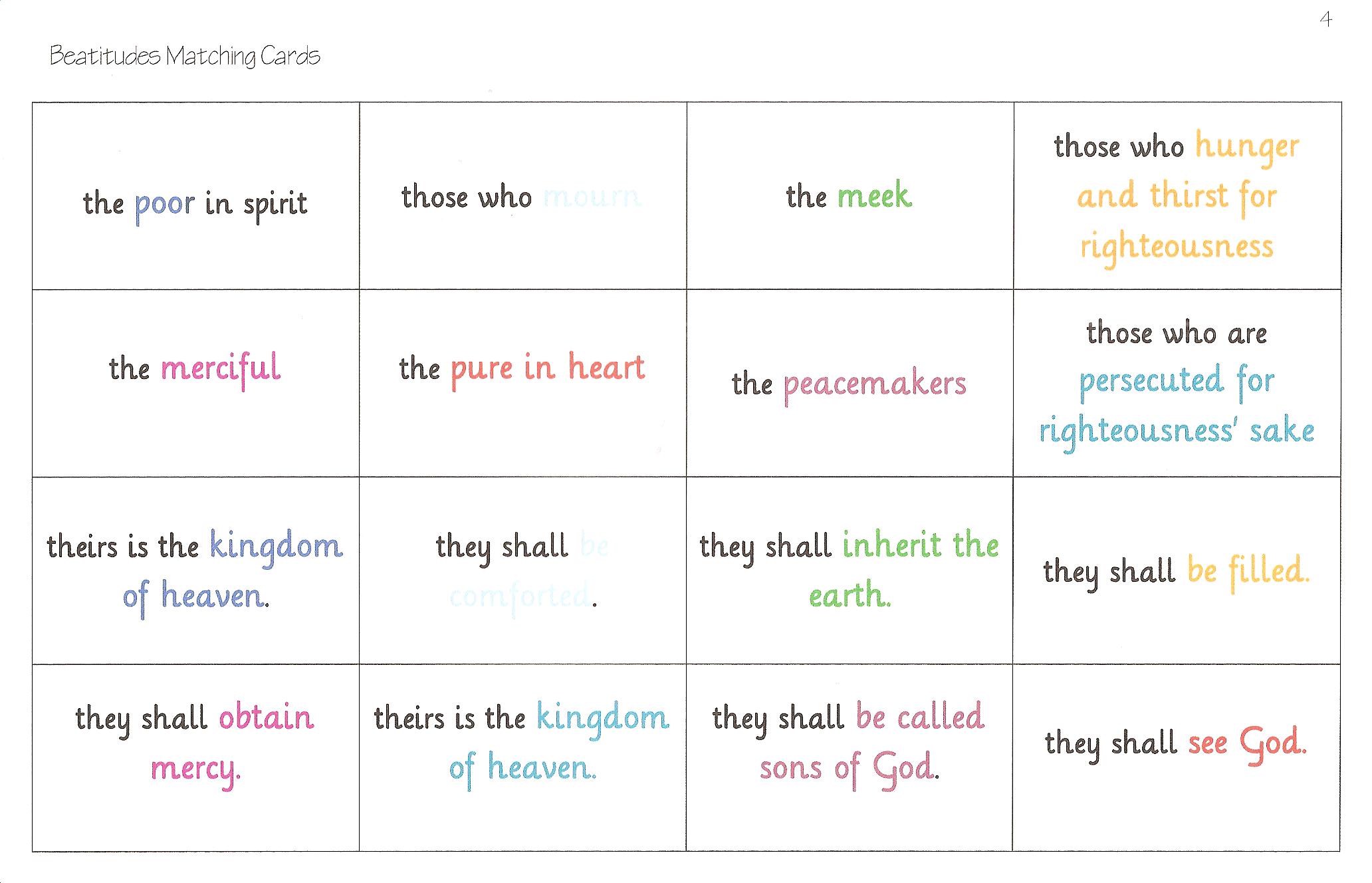 Beatitudes Worksheets Printable - Beatitudes Worksheet Pdf 1423667 5 