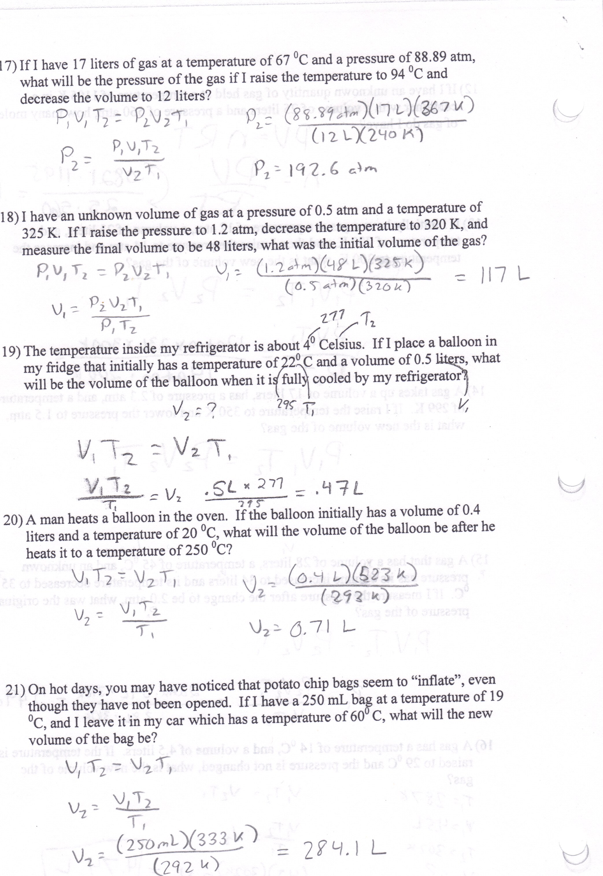 Boyle S Law And Charles Law Gizmo Worksheet 513362