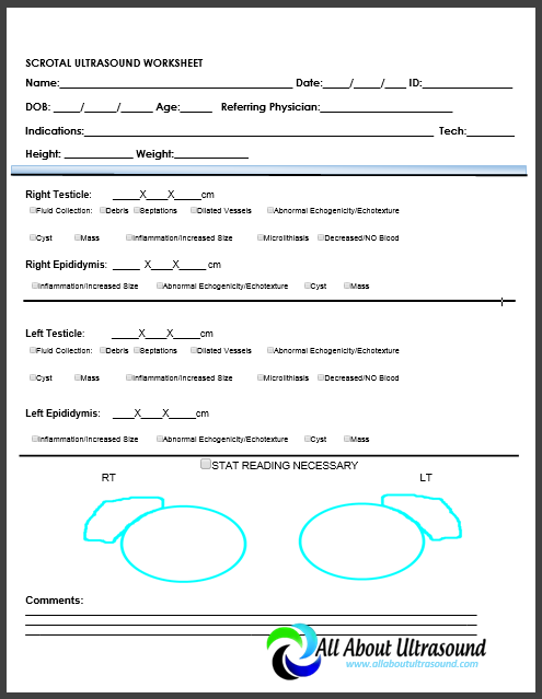 Carotid Ultrasound Worksheets Templates