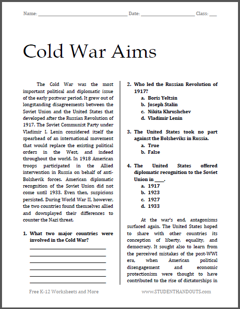 Cold War Aims