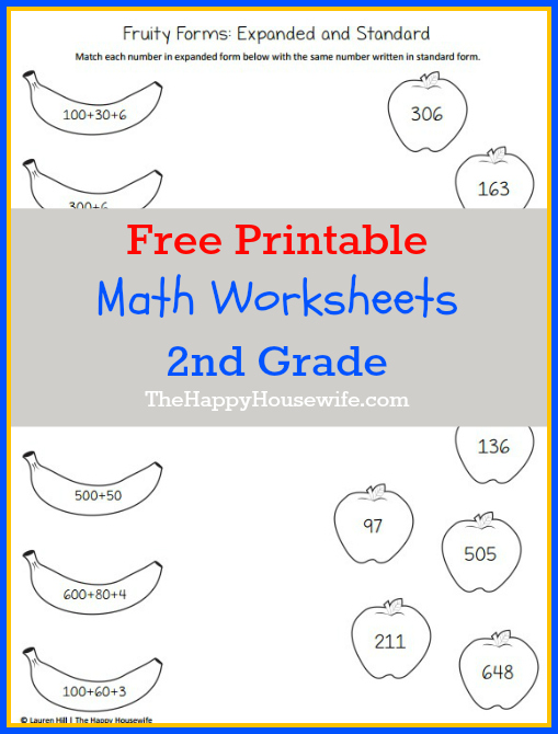 Collection Of 2nd Grade Math Printable Worksheets