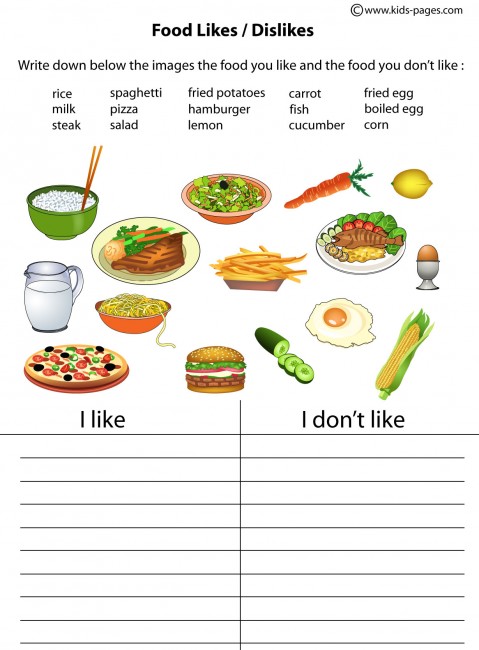 Collection Of Food Worksheets For Preschool Pdf