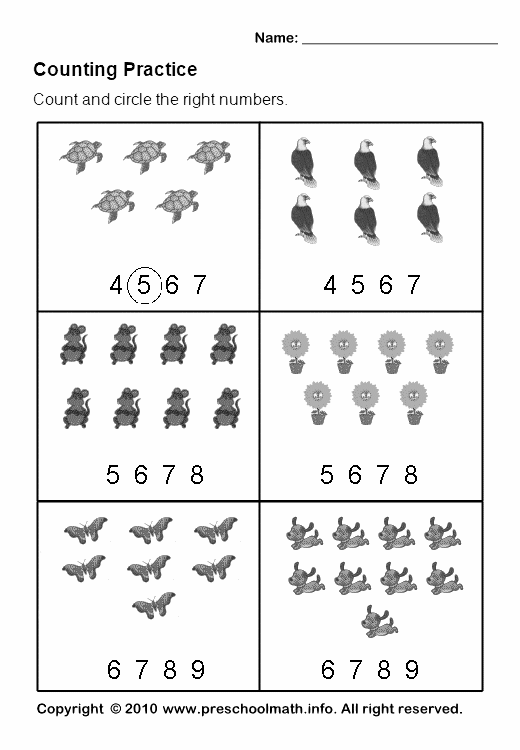 Collection Of Kindergarten Free Math Printable Worksheets