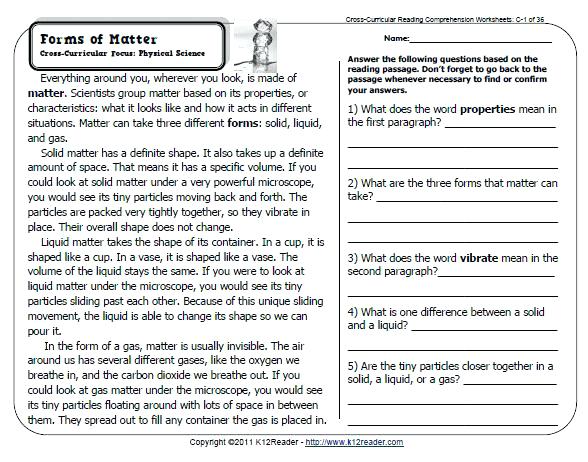 Collection Of Printable Reading Comprehension Worksheet