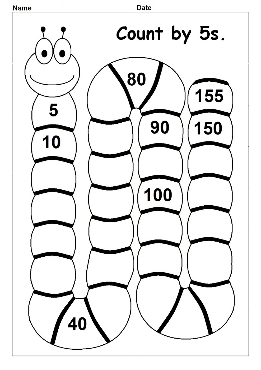 Counting By 5 S For Kindergarten Worksheets 9797