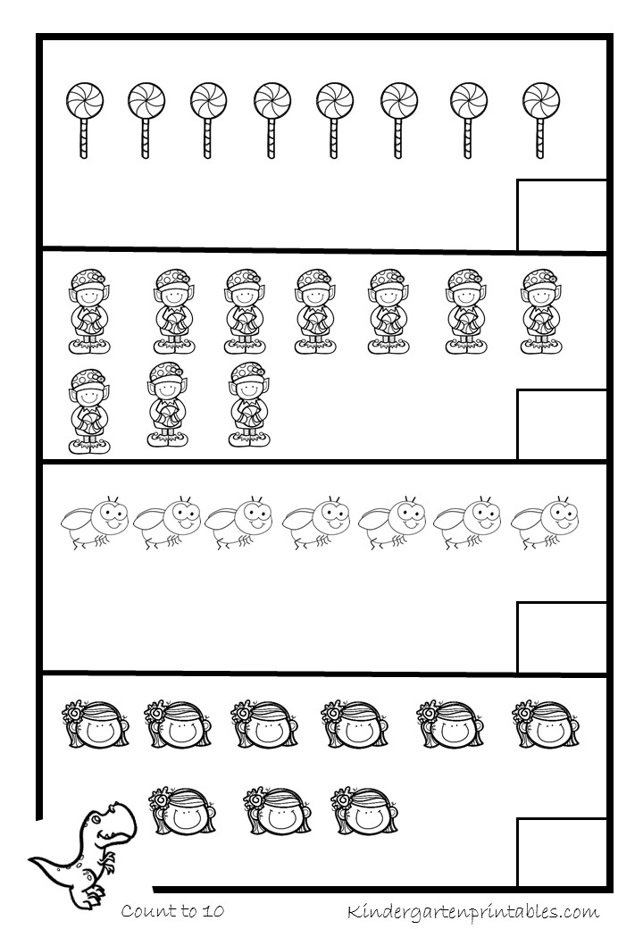 Counting Objects Worksheets For Kindergarten 930282