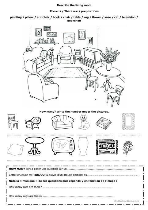 Describe The Living Room Worksheet