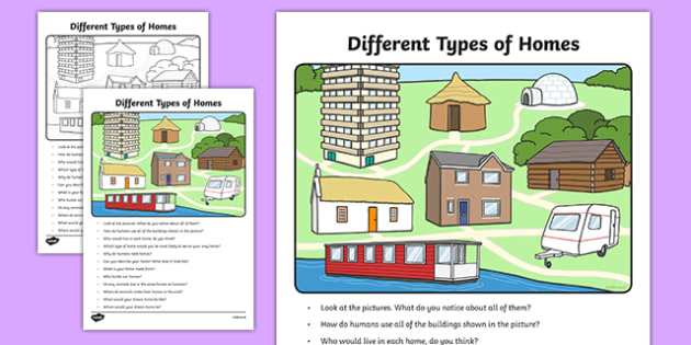 Different Types Of Homes Oral Language Worksheet   Activity