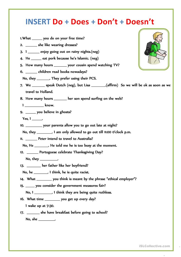 Do Does Worksheet 2466043 | Free Worksheets Samples