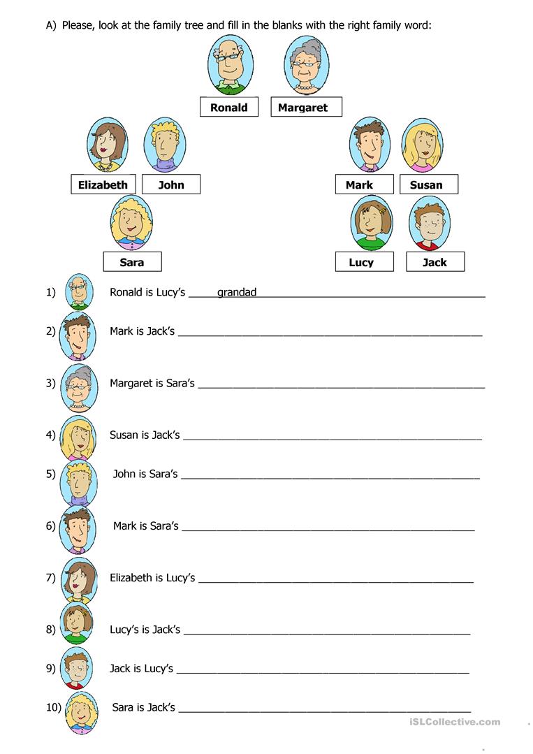 Esl Preschool Family Worksheets 320521
