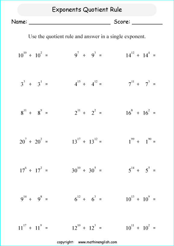 exponents-worksheets-grade-9