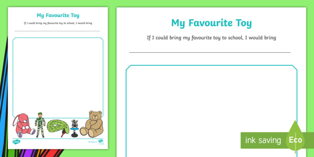 Eyfs My Favourite Toy Worksheet   Activity Sheet