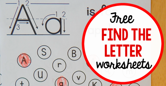 Free  Find The Letter  Alphabet Worksheets!