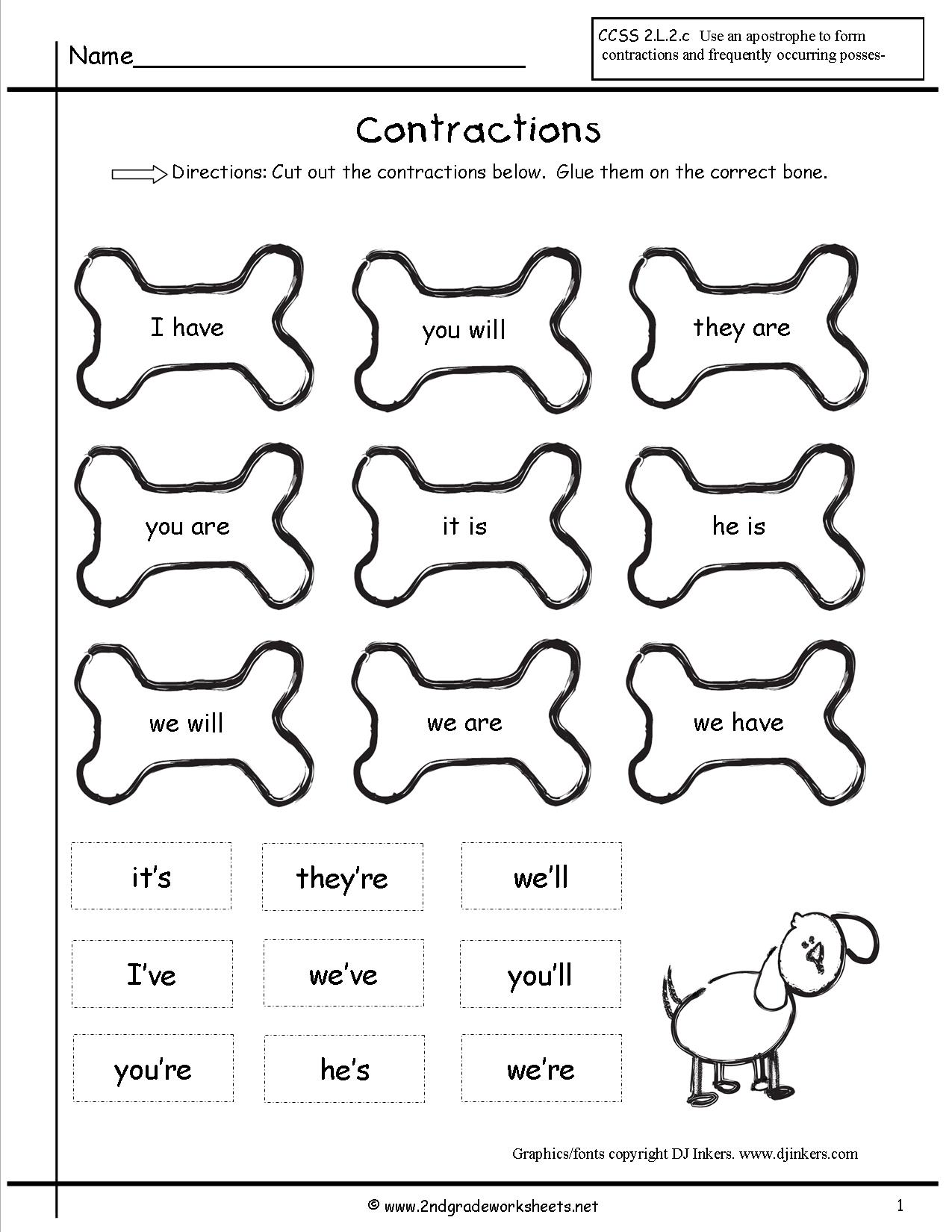 Free Contraction Worksheets 25802