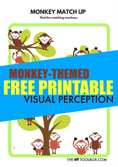 Free Visual Perception Worksheet Monkey Theme