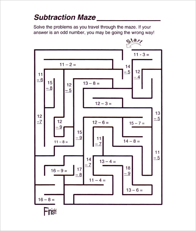 Fun Math Worksheets Addition And Subtraction 1095453