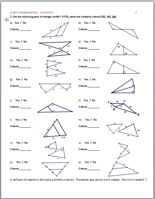 Geometry Worksheets Highschool The Best Worksheets Image