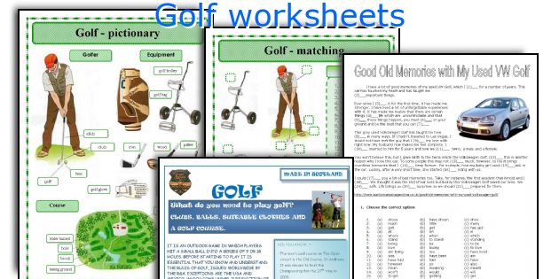 Golf Worksheets