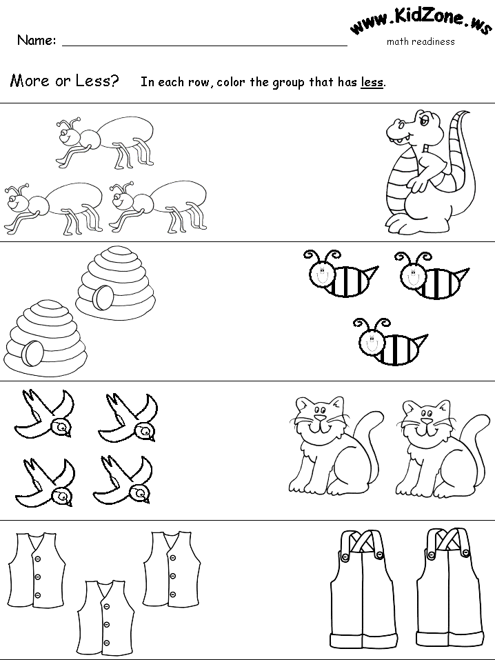 How Many More Worksheets For Kindergarten 563386